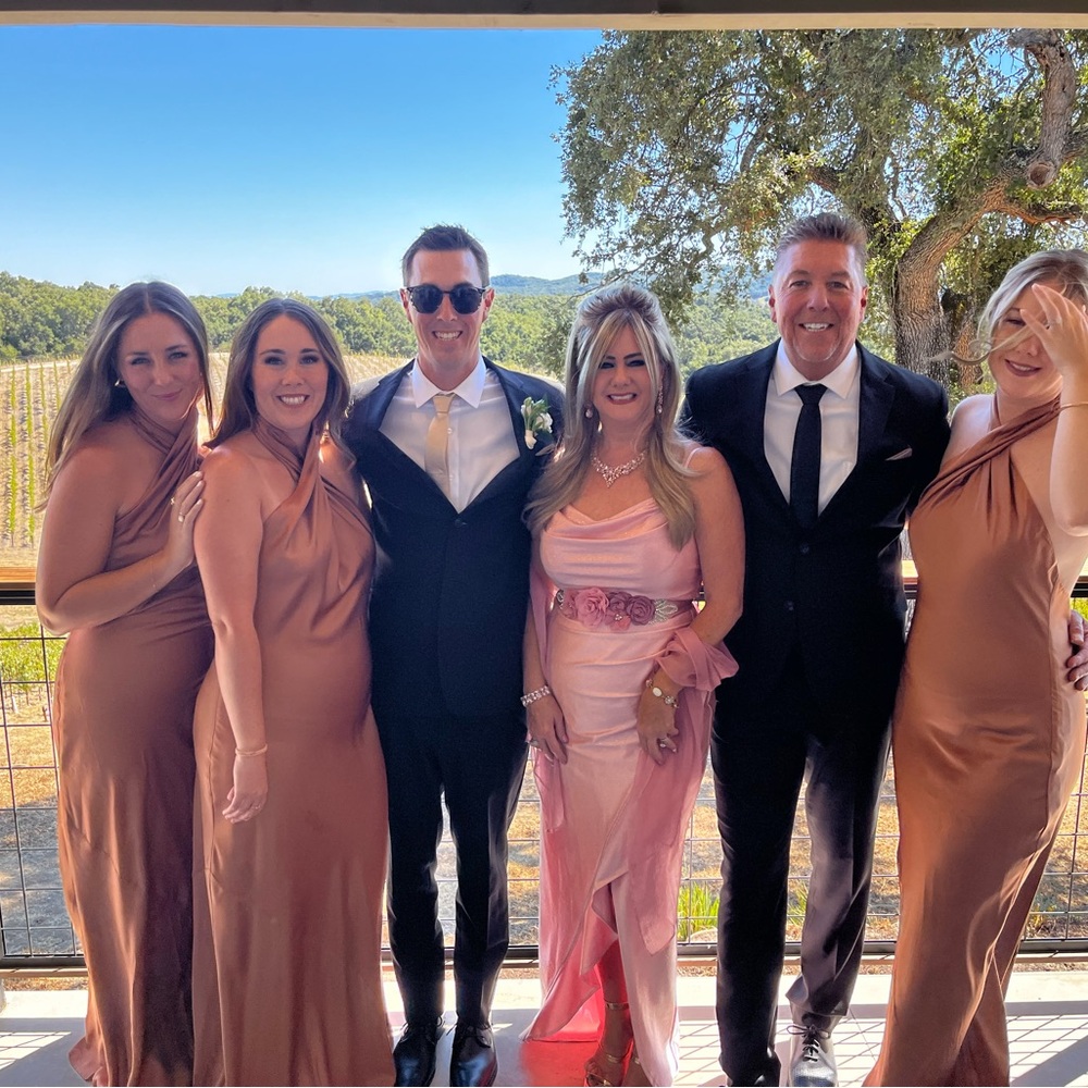 SMYM Jasmine Halter Maxi Dress in Copper Luxe Satin - Picture 11 of 11